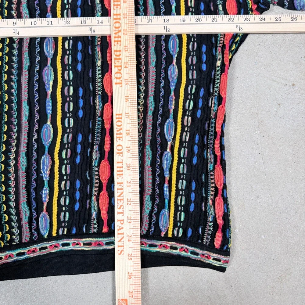 TUNDRA CANADA Mens Black Multi Color‎ Knit Sweater Crewneck Long Sleeve Size L